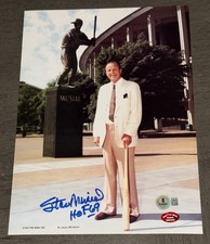 Stan Musial signed 8x11 autographed Statue photo St. Louis Cardinals BAS STM COA