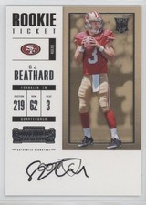 2017 Panini Contenders Rookie Ticket RPS CJ Beathard #307 Auto 8cx