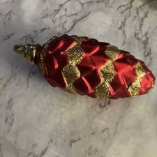 vintage red pinecone ornaments