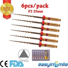 6Pcs Dental Endodontic X-Pro Gold Taper Niti Endo Rotary Files F2 For Motor 25mm