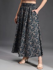 Indian Bollywood Party Wear Flared Palazzo Women Designer Ethnic Pant Skirt Set