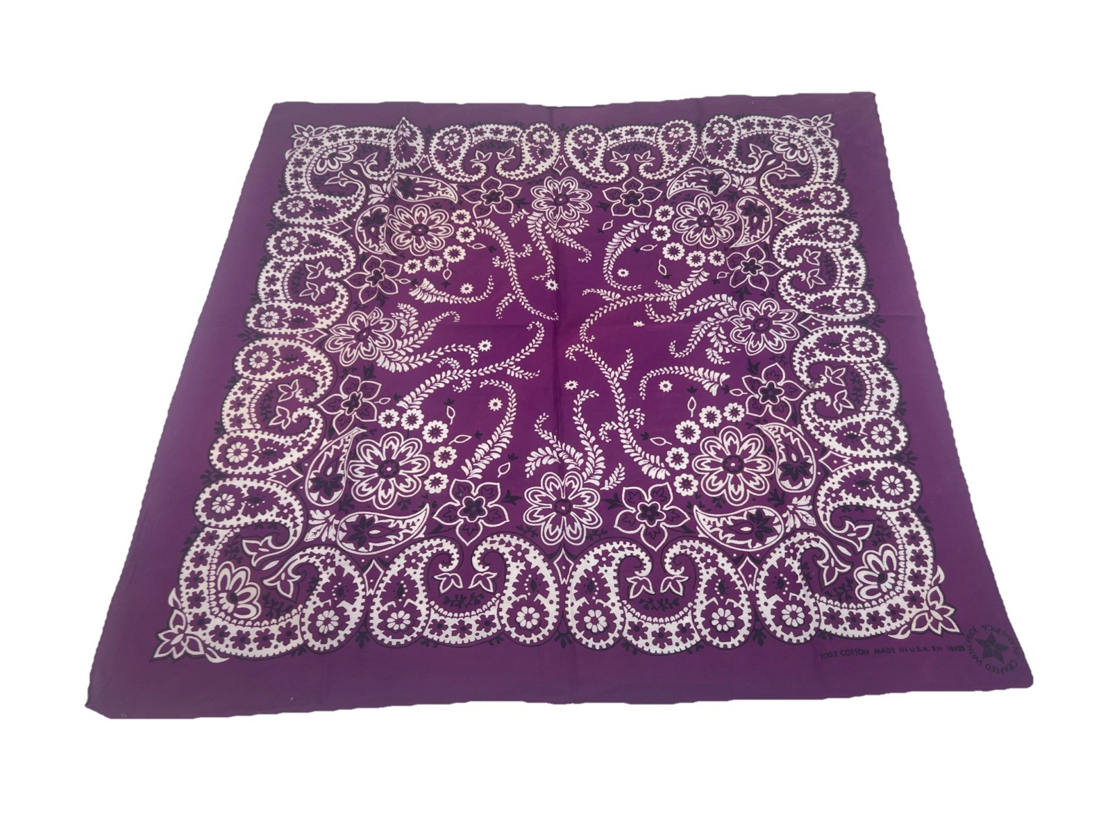 Lot Of 7 Vintage Bandanas Mix Colors And Different Brands 