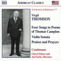 Virgil Thomson Four Songs To Poems Of Thomas Campion (Continuum (Cd) (Us Import)