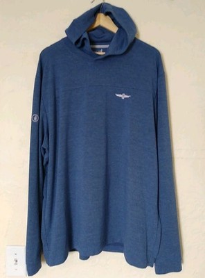 Johnnie-O Performance Hoodie Men's 2XL Blue Stretch Sun Protection UPF 50 Remmy
