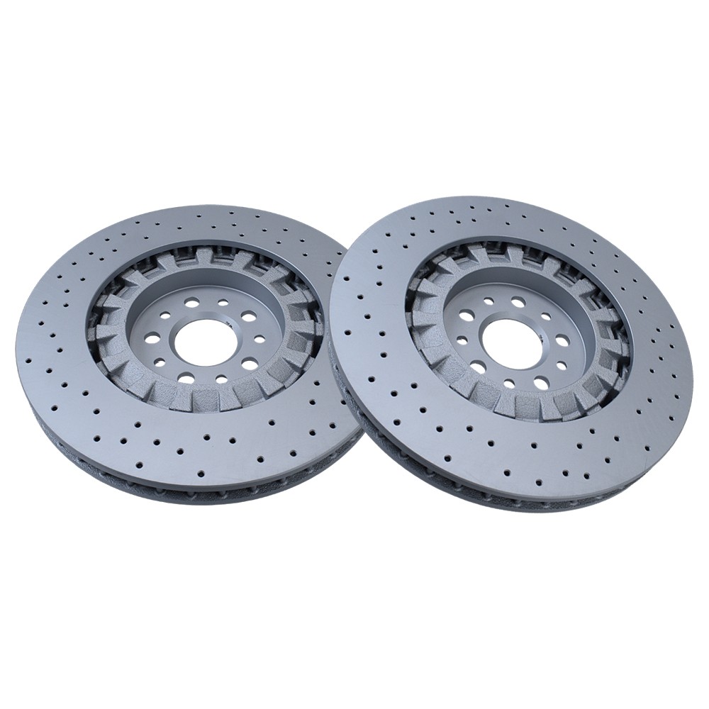 2Pcs Front Brake Disc Dimpled Rotors For Maserati Levante S 2017-2022 New