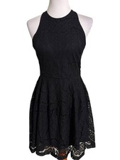 Mossimo Supply Co. Black Lace Halter Midi Dress