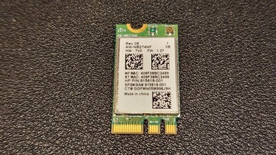HP 15-bs013dx 15.6'' AW-NB274NF Laptop Wireless WiFi Card 915618-001 8465