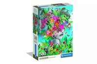 CLE Puzzle 500 Compact Head In The Jungle 35600 Clementoni