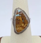 Vintage Royston Turquoise 925 Sterling Silver Ring Kathy Yazzie Navajo Size 7.25