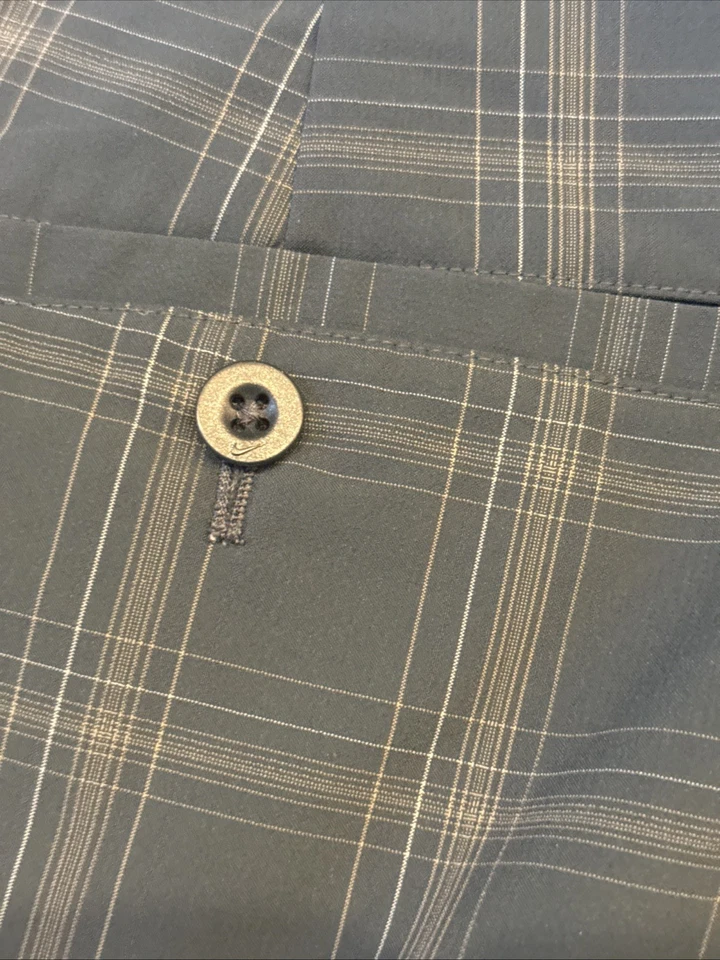 Nike Golf Nike Fit Dry Pants Men’s 34x32 Green Plaid Straight Leg - Image 4 of 4