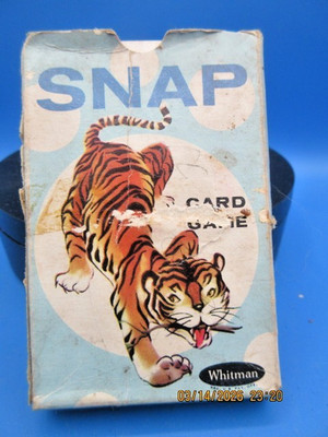 Vintage Snap Card Game Complete Deck 44 Cards & Instruction Card 1963