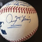 SIGNED DENNY MCCLAIN W/“PETE (ROSE) BETTING ON BASEBALL OR MAFIA” RAWLINGS OLB