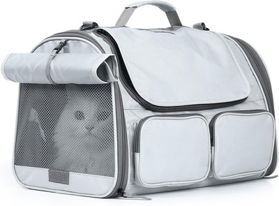 Katzentrage, weiche Seitentrage für kleine Hunde, große Katzenreisetasche mit 4 Netzwind