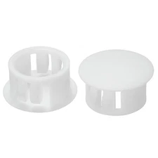 60Pcs 5/8" Hole Plugs, Plastic Hole Plugs Circular Hole Plug Cover, White