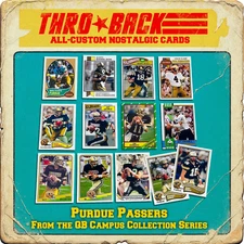 THROBACK custom Football 13 Card Set Purdue Boilermakers Quarterbacks Brees