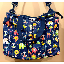 LeSportsac Baby Diaper Bag Ryan Tote Unisex Carry On Animal Print EUC