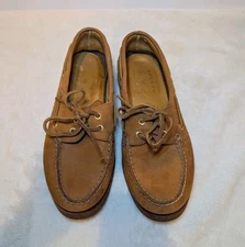 Sperry Topsider Gold Cup Men 8 Brown Leather 2 Eyelet Boat Deck Camp Beach Shoes