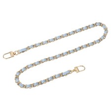 24" Purse Chain Strap with Buckles for Shoulder Sky Blue Gold