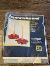 Creative expressions 5028 Poinsettia Candle Holder 2 7 Kit NOS