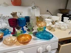 22 Pieces Of  Antique Carnival/Milk Glass  Fenton And More Whole Lot $175