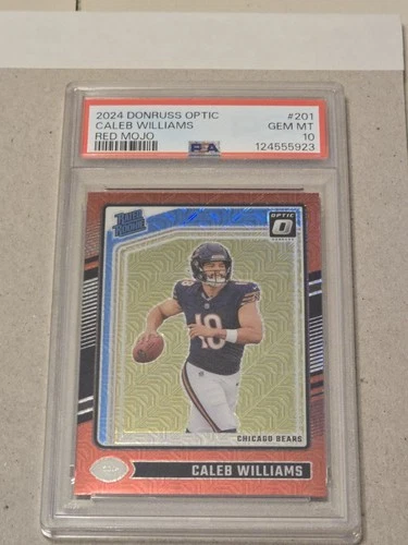 2024 Donruss Optic Caleb Williams Red Mojo RC #201 PSA 10 Gem Mint POP 50 Bears