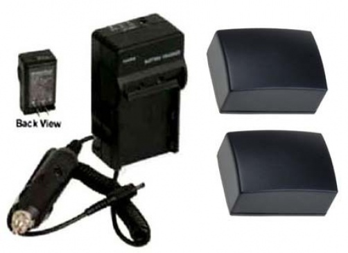 2 Batteries +Charger for Samsung HMX-F800BN HMX-F800SN SMX-F50 SMX-F50BP SMX-F53-image