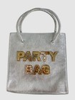 $625 Sophia Webster Women's Silver Mini Party Metallic Leather Tote Purse Bag