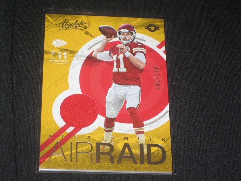 ALEX SMITH NFL LEGEND GAME USED GENUINE CERTIFIED AUTHENTIC JERSEY CARD /150