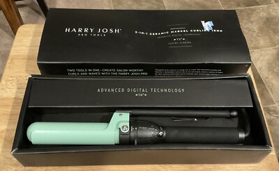 HARRY JOSH 2-in-1 Ceramic Marcel Curling Iron 1.25'' Digital Technology NIB