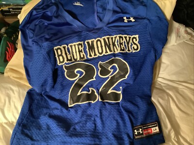 [RARE] AUTHENTIC UNDER ARMOUR LARGE BLUE MONKEYS #22 JERSEY GFFL FLAGFOOTBALL?