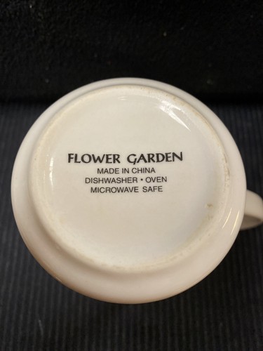 Flower Garden China Coffee Tea Mug Cup Butterflies 🦋 & Purple Flowers VGUC - Picture 7 of 9