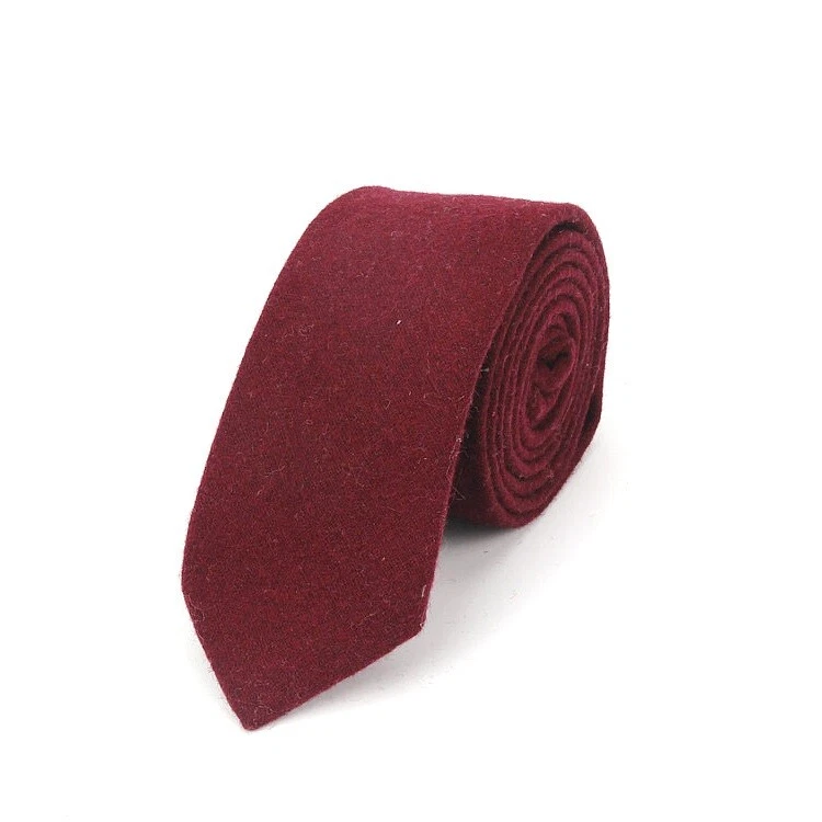 Men Herringbone Wool Blend Tweed Tie Wedding Groom Party Formal Occasion Necktie - Image 4 of 4