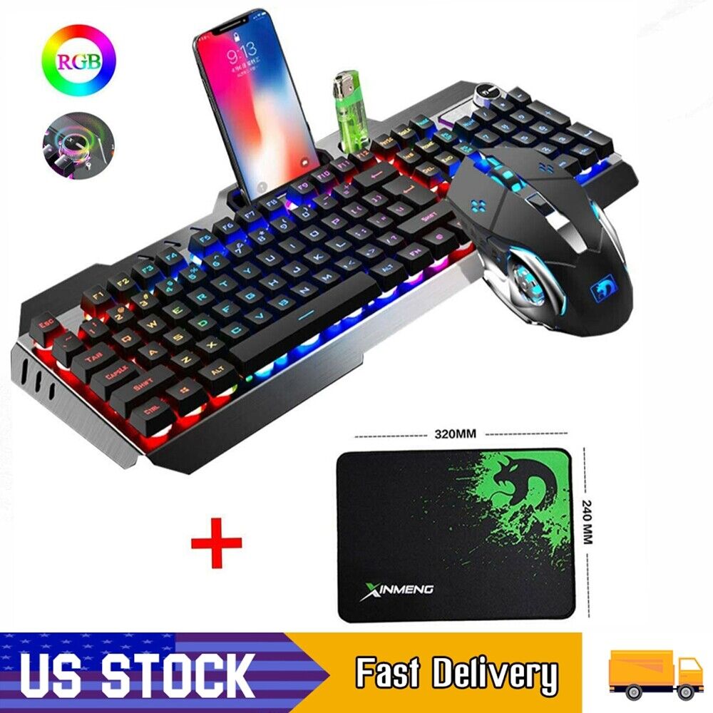 RPM Euro Games USB Gaming Keyboard and Mouse Set, 104 Keys with RGB  Backlit - Keyboard, Laser Carved Keycaps, Adjustable DPI Upto 3200, 7  Color RGB - Mouse