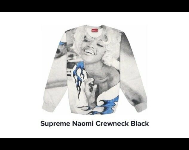 Supreme Naomi Crewneck Black sweater Sz XL Deadstock