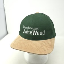 Vintage Weyerhaeuser Choice Wood Work Hat Cap Toppers Suede Bill