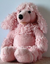 EUC Adorable BAB Build A Bear PINK POODLE Dog CURLY Plush BARKS  Pants DEC 03