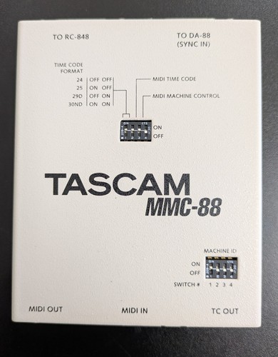 Tascam MMC-88 MIDI Control converter for DA-88 w/ cable *Free Shipping* - Picture 2 of 5