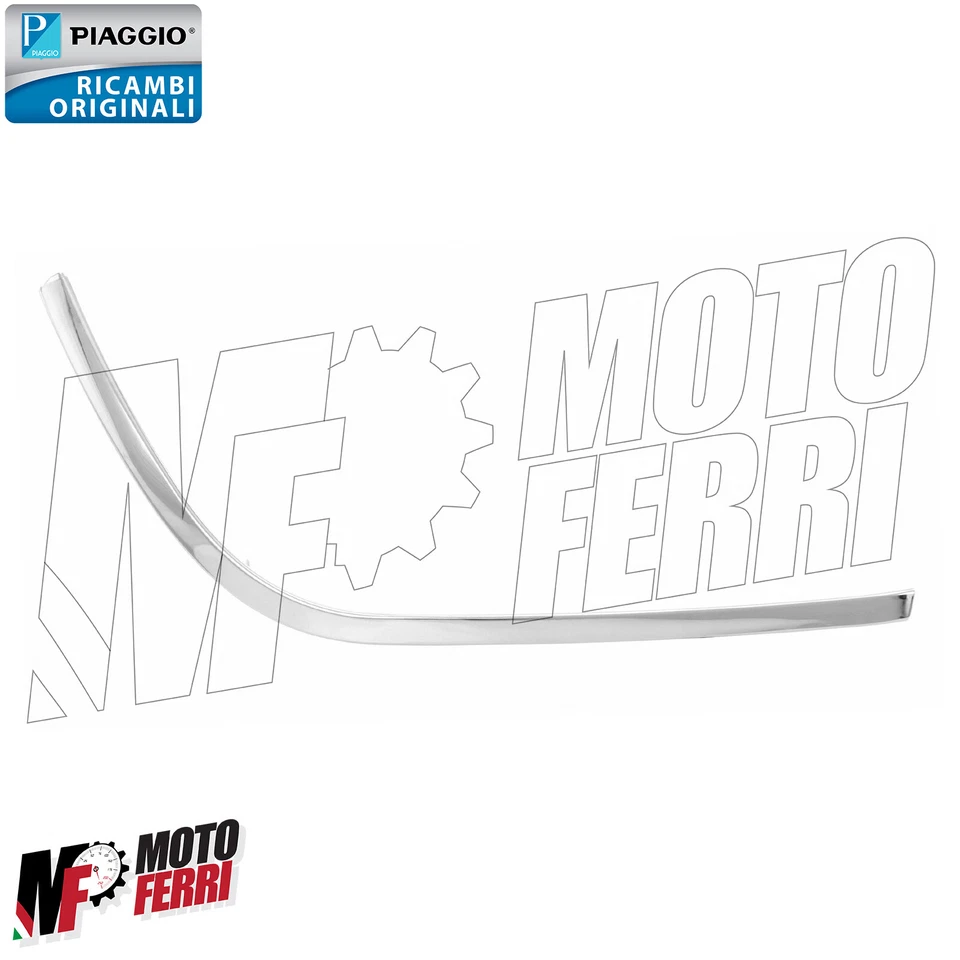 MF5942 Bordo Pedana Sinistro Cromato Originale Vespa Primavera Sprint 50 125 150 - Immagine 3 di 3