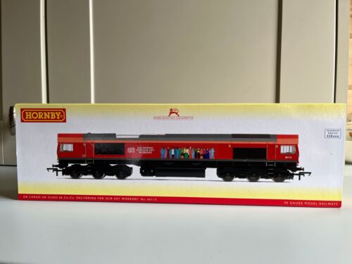 Hornby R30074 Class 66 DB Cargo UK 66113 "Delivering For Our Key Workers" - Afbeelding 1 van 8
