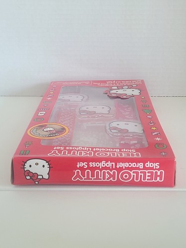 HELLO KITTY Slap Bracelet Lipgloss Set Rare NIB - Picture 5 of 7