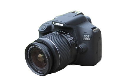 Canon EOS-2000D 24.1MP CMOS Camera - Black (EF-S 18-55mm III Kit)