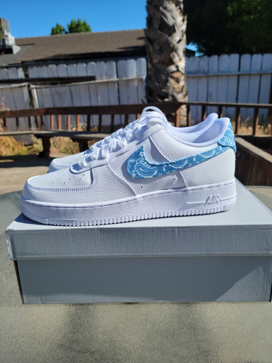 Size 10.5 mens/12wmns- Nike Air Force 1 '07 Essentials Blue