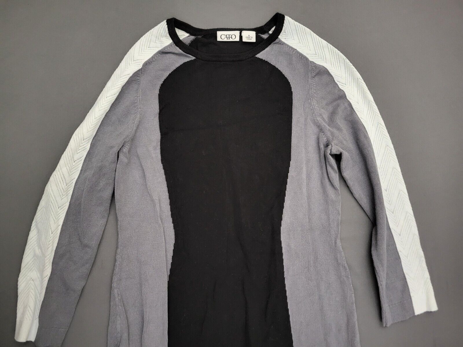 Cato Dress Womens Small S 3/4 Sleeve Sweater Knee… - image 2