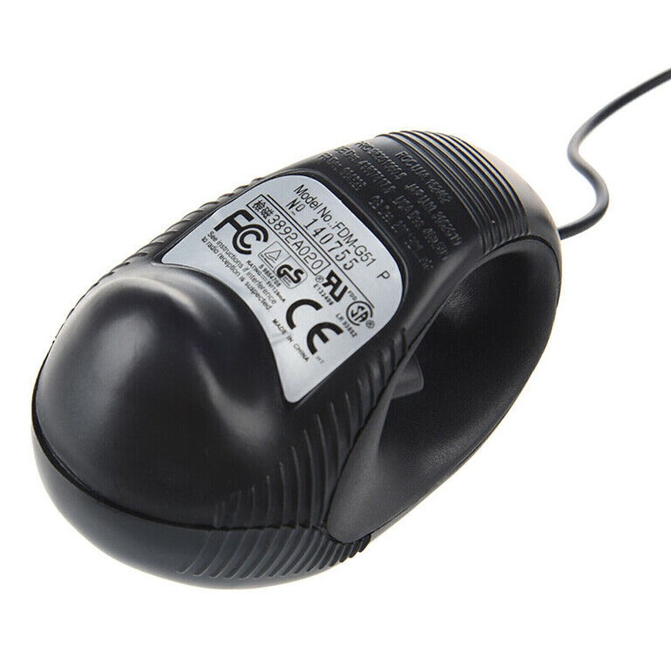 USB Wired Trackball Mouse Portable PC Laptop Finger Hand Held Computer ...