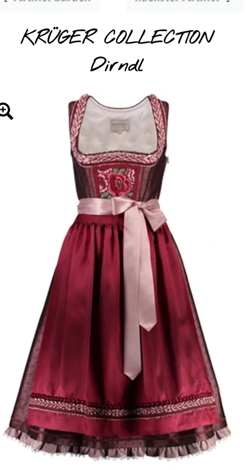 ☆Krüger ☆ Traum Midi Dirndl Bestickt Gr 40 42 Wasen~Oktoberfest~Motto Neu NP240€ - Bild 3 von 4