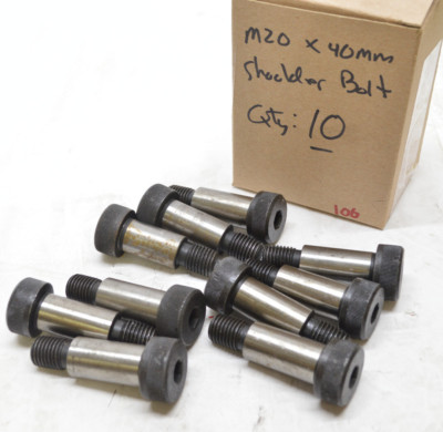 Qty 10- M20 X 40 MM Shoulder Screw, Grade 12.9