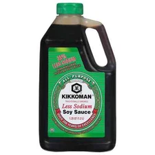 Kikkoman Less Sodium soy sauce, 40 oz ,Free Shipping........
