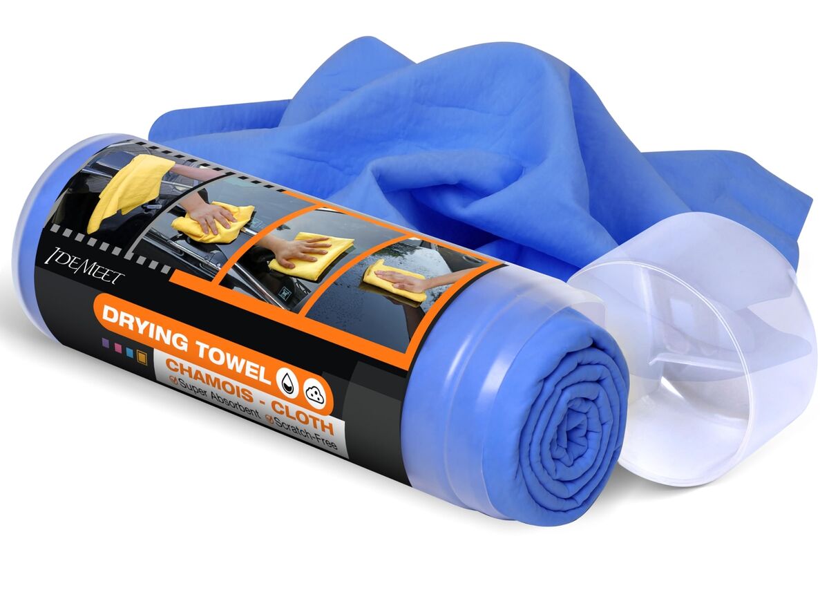 Kenco Premium Chamois Cloth For Car- 64Cm X 43Cm, Super Absorbent Reusable Shammy Cloth For Car Scratch Free