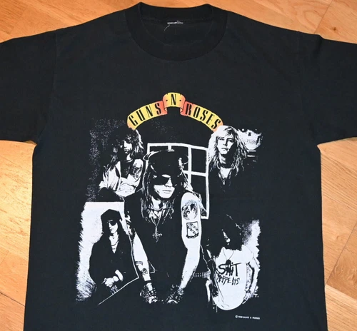 GUNS N' ROSES rock concert TOUR tee t-shir 1980s vintage concert t-shirt, vintage, size L, single stitch, B+ condition