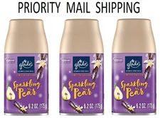 (3 Pack) Glade - Automatic Spray Air Freshener Refills, SPARKLING PEAR - 6.2 oz